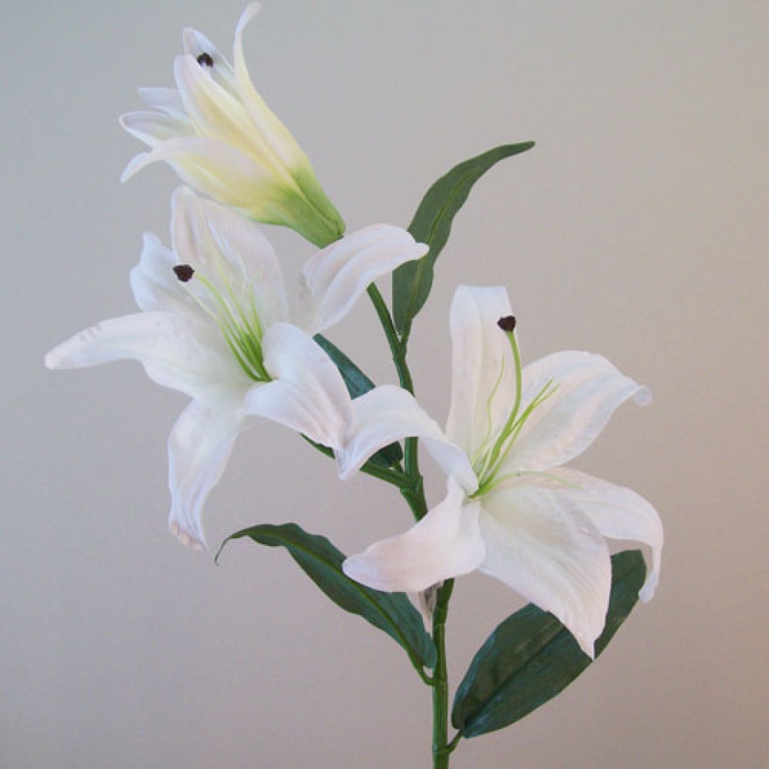 Real Touch Artificial Casablanca Lilies White 86cm Artificial Flowers
